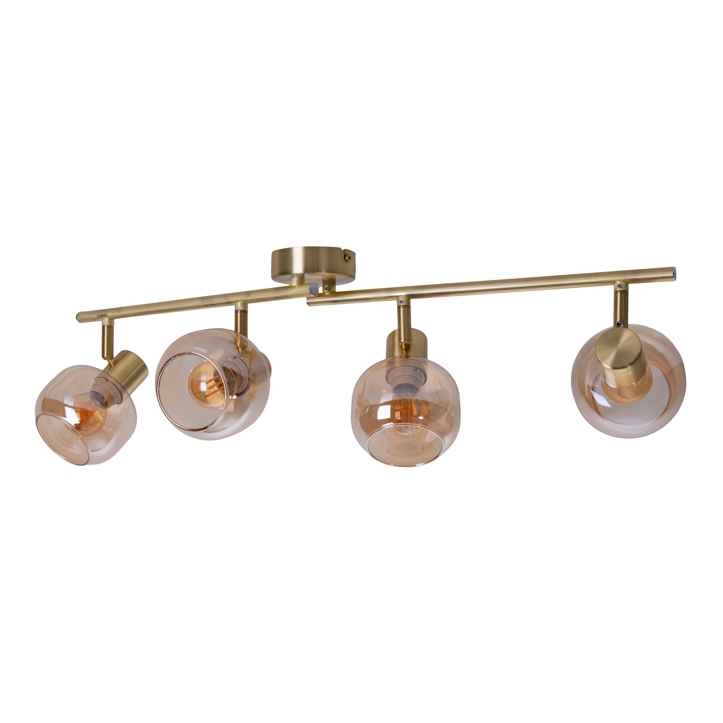 Deckenleuchte Libby Messingfarbe max. 40 Watt - Messingfarben, Design, Glas/Metall (80/80/20cm) - Näve