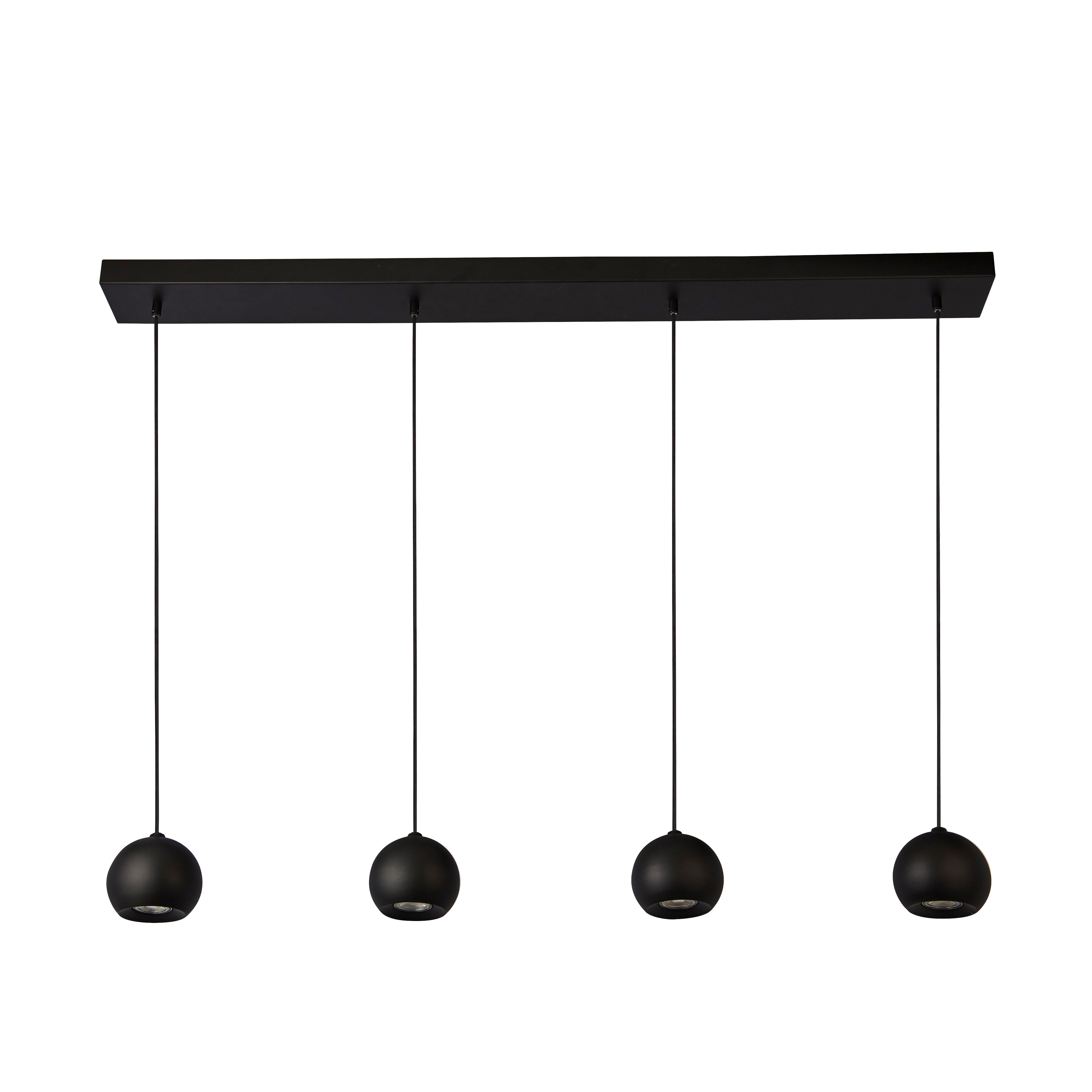 Függeszték 1014-4bk - fekete, Design, fém (125/12/200cm)