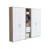 Aktenschrank Office Edition Sw Set 10 Weiß/Sonoma Eiche - Weiß/Sonoma Eiche, MODERN, Holzwerkstoff (213/186/33cm) - MID.YOU