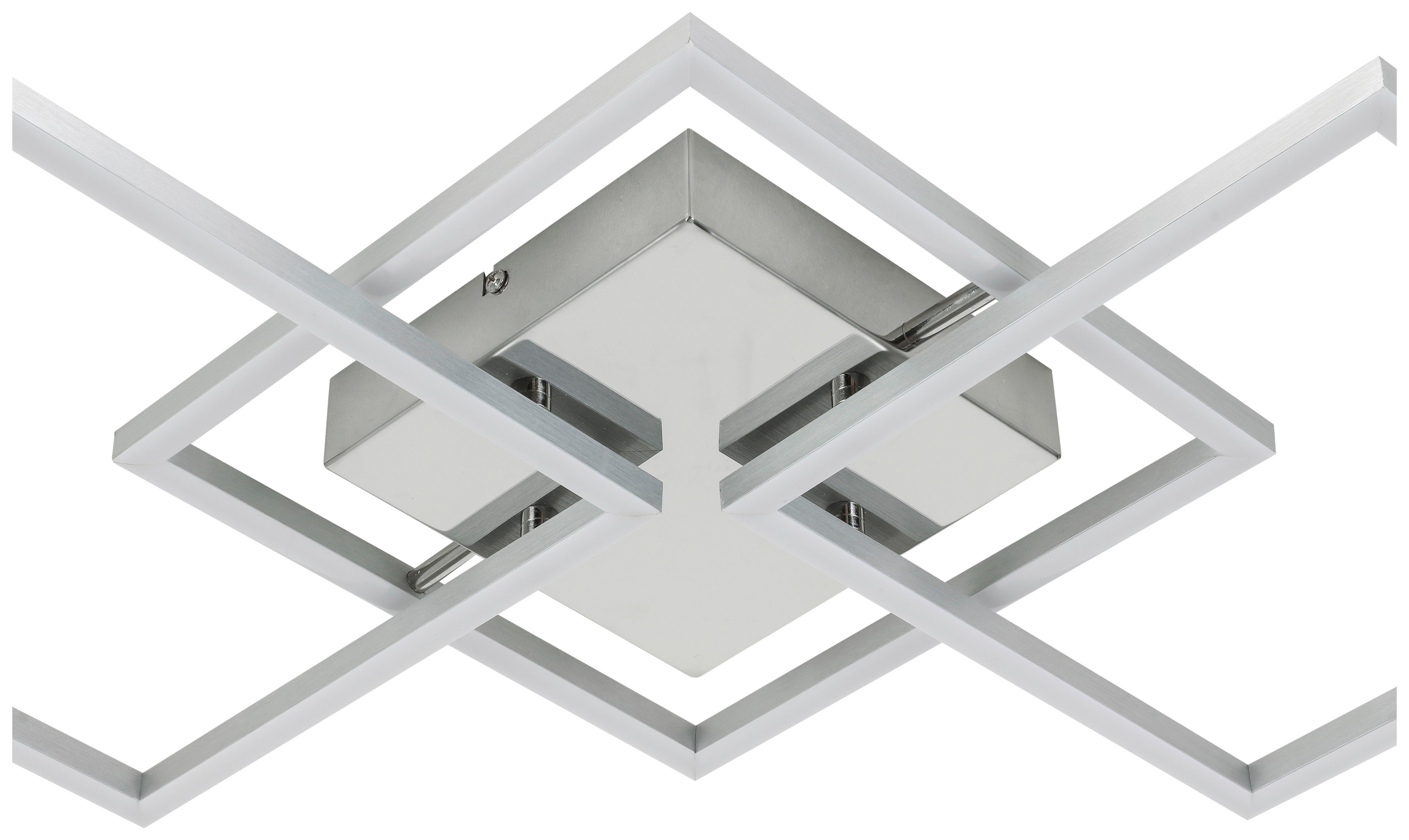 LED-TAKLAMPA OLPÜ -TOP- - aluminiumfärg, Modern, metall/plast (72,4/35,4/5,2cm) - Modern Living