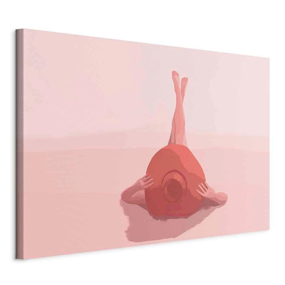 Slika Na Platnu Sun Bath - pink, Basics, tekstil/les (90/60/1.2cm) - artgeist