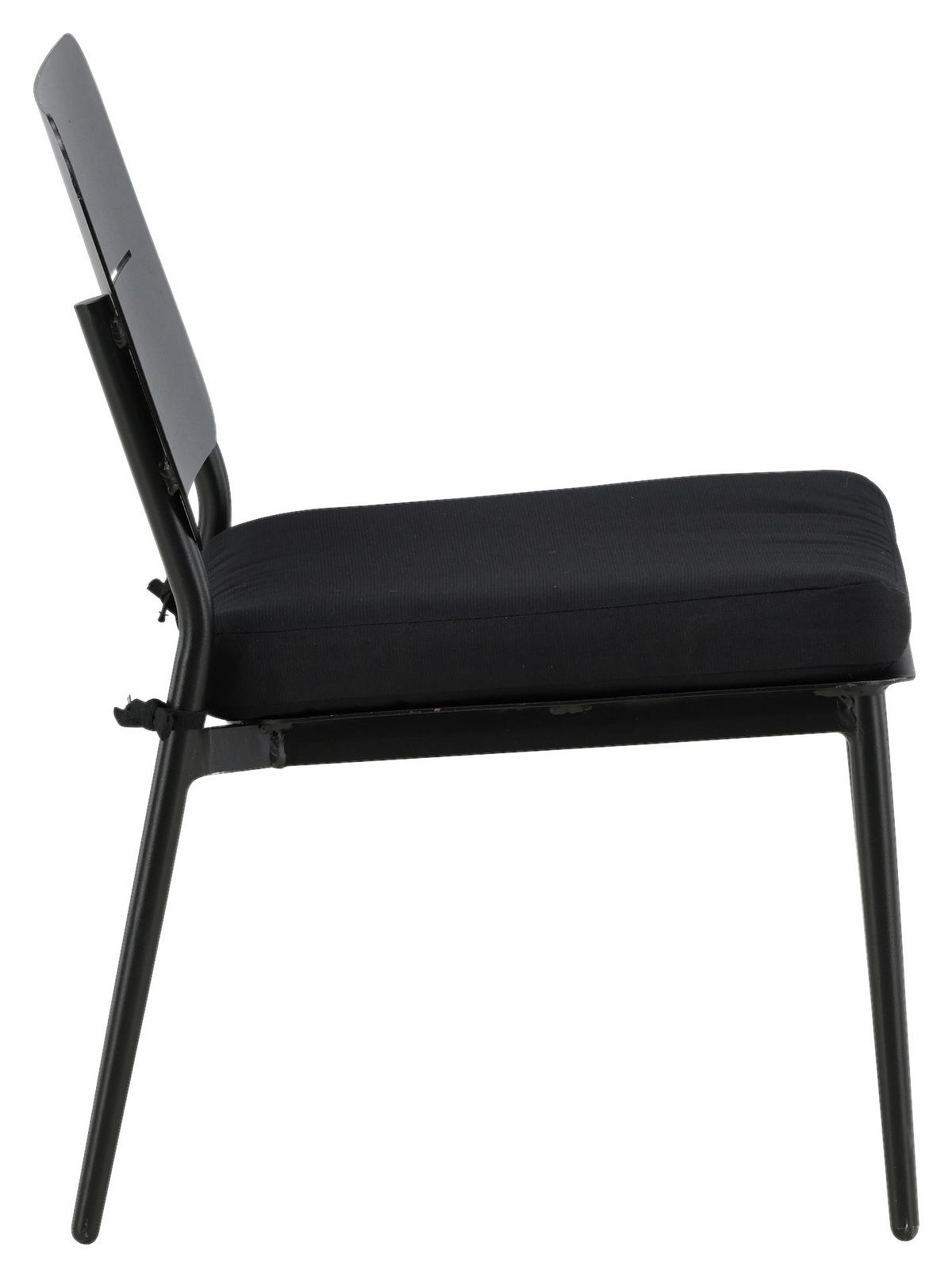 Loungesessel-2er Set Lina ca. 55x73x59 cm Schwarz - Schwarz, KONVENTIONELL, Textil/Metall (55/73/59cm) - Gardenson