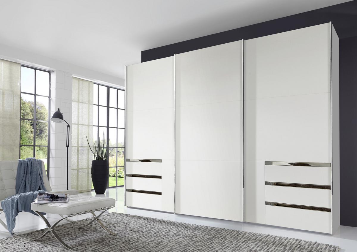 Ormar S Kliznim Vratima Level 36a - bijela/boje kroma, Moderno, drvni materijal/metal (300/216/65cm) - Modern Living