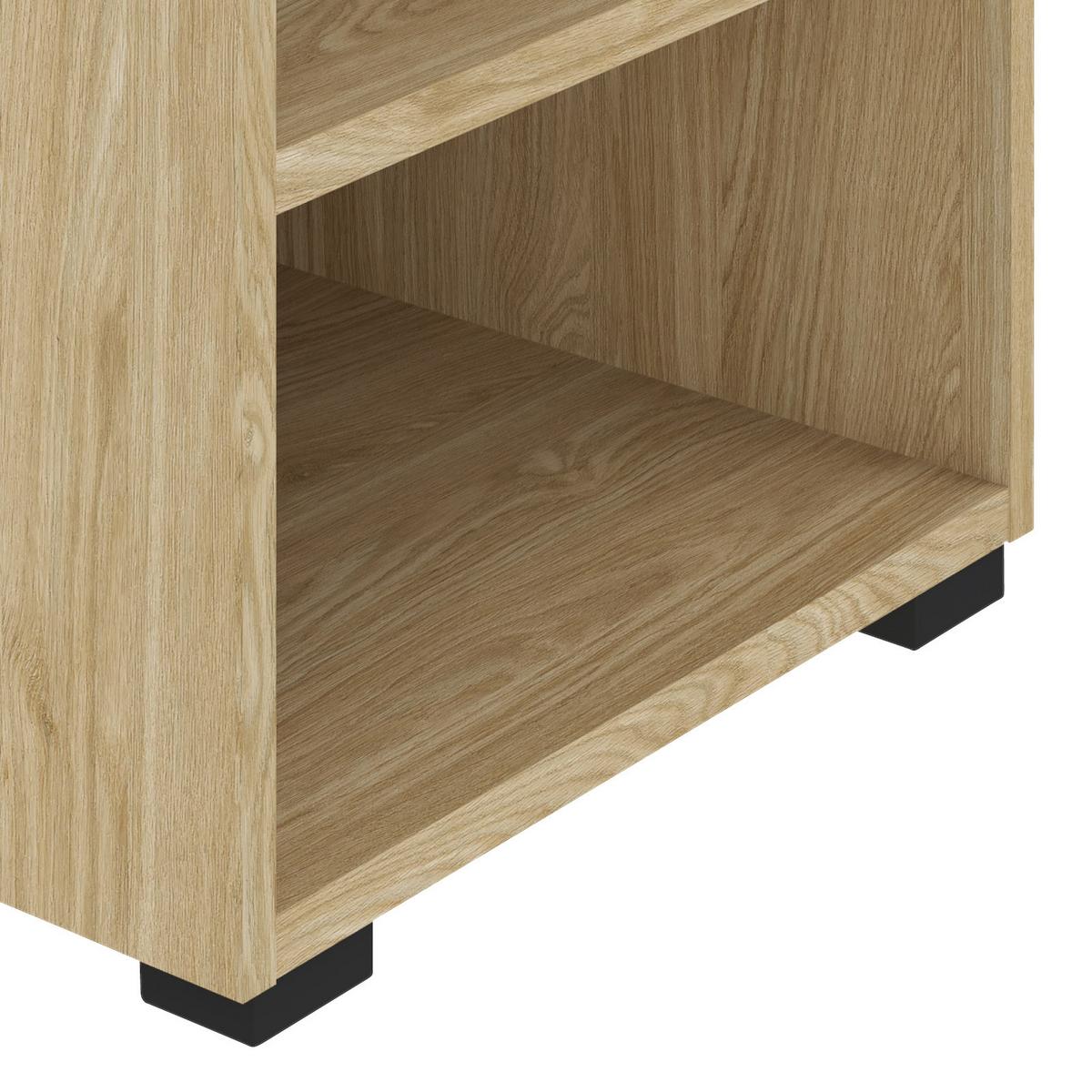 Regal Unit-Elements Midi - boje hrasta/crna, Moderno, drvni materijal (45,6/67,2/40cm) - Based