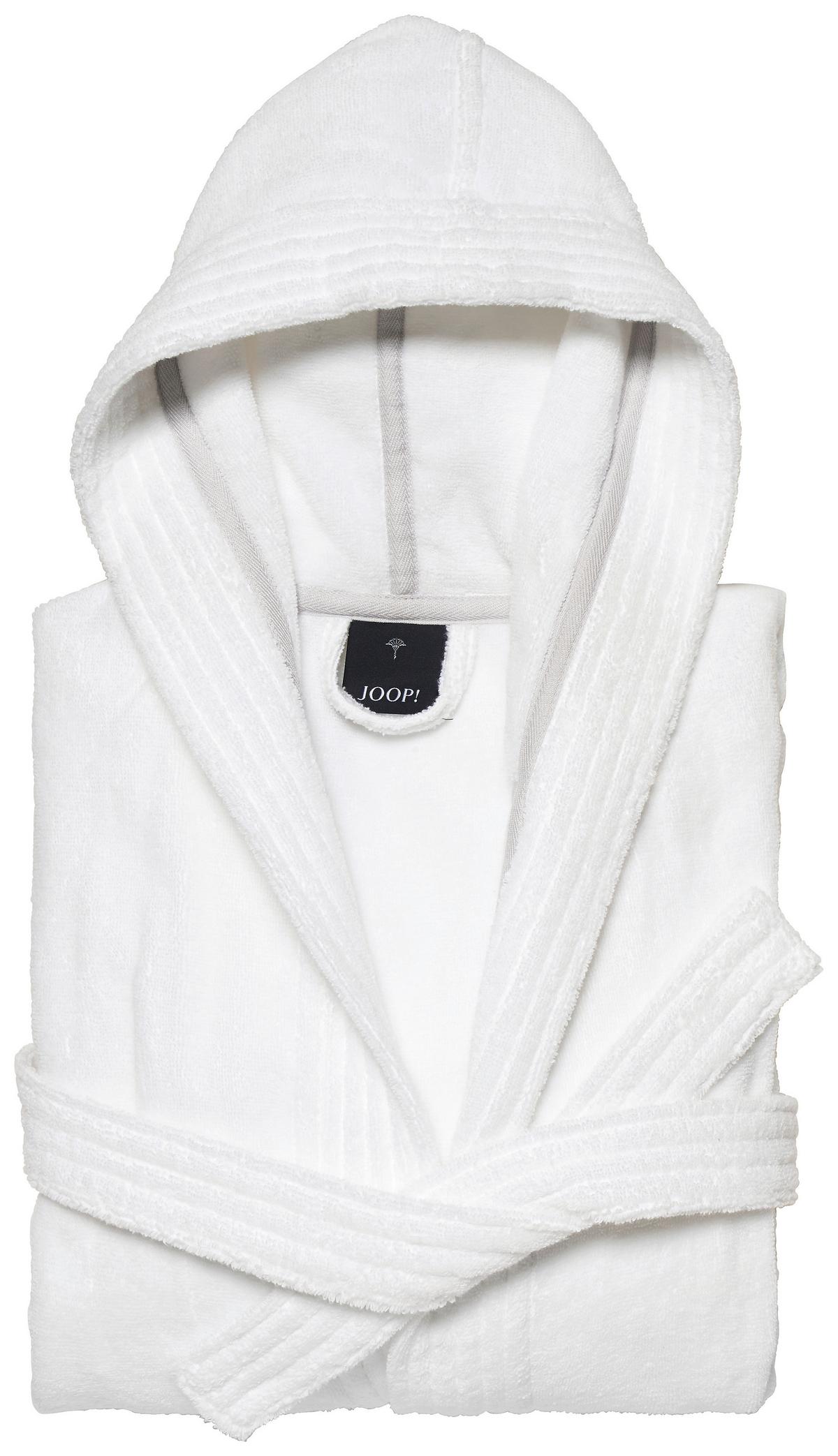 SZLAFROK KĄPIELOWY JOOP! DAMSKI - biały, Basics, tkanina (Snull) - Joop!