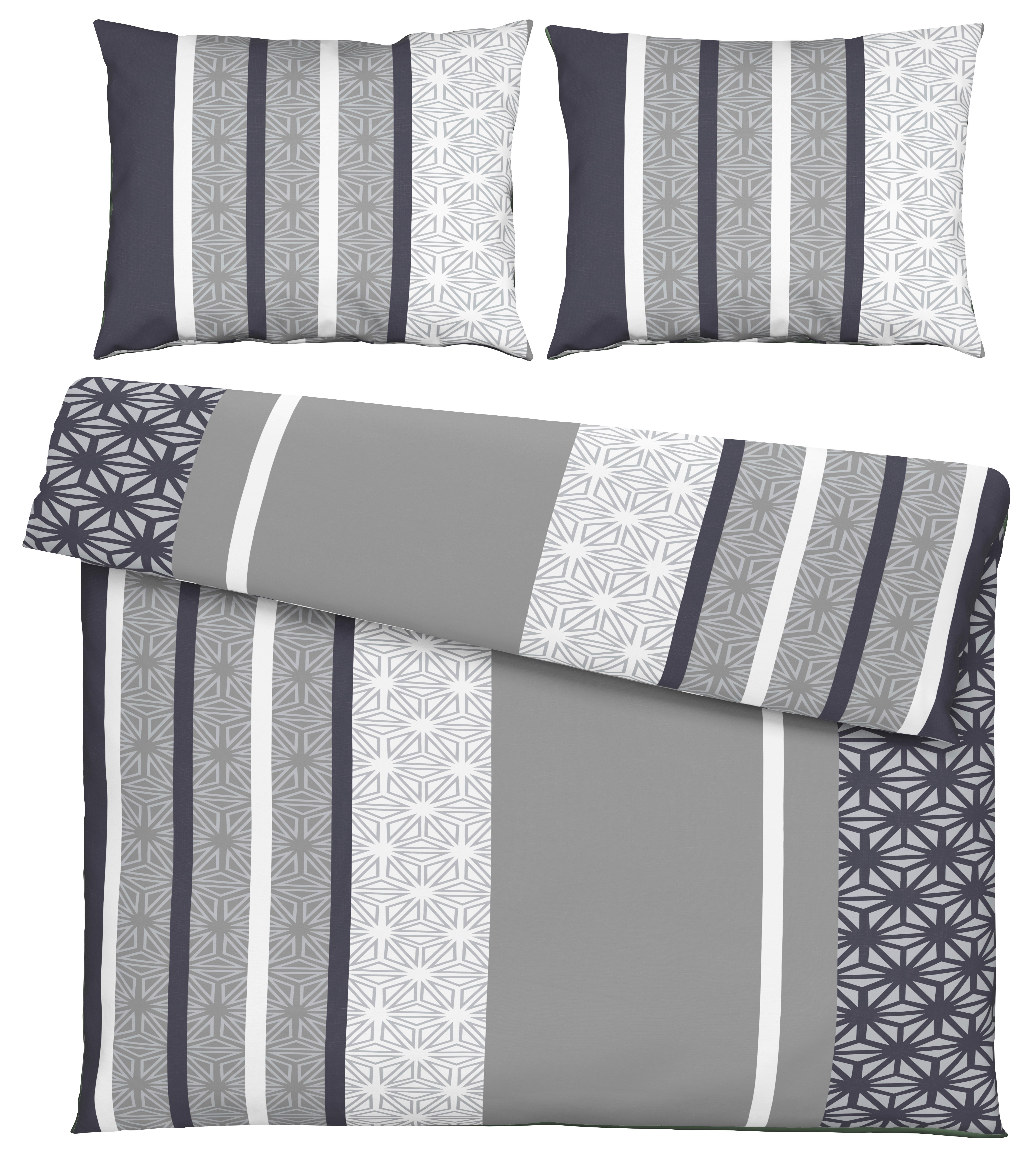 Posteljina Sara Based 200x200/2x60x80cm - siva, tekstil (200/200cm) - Based