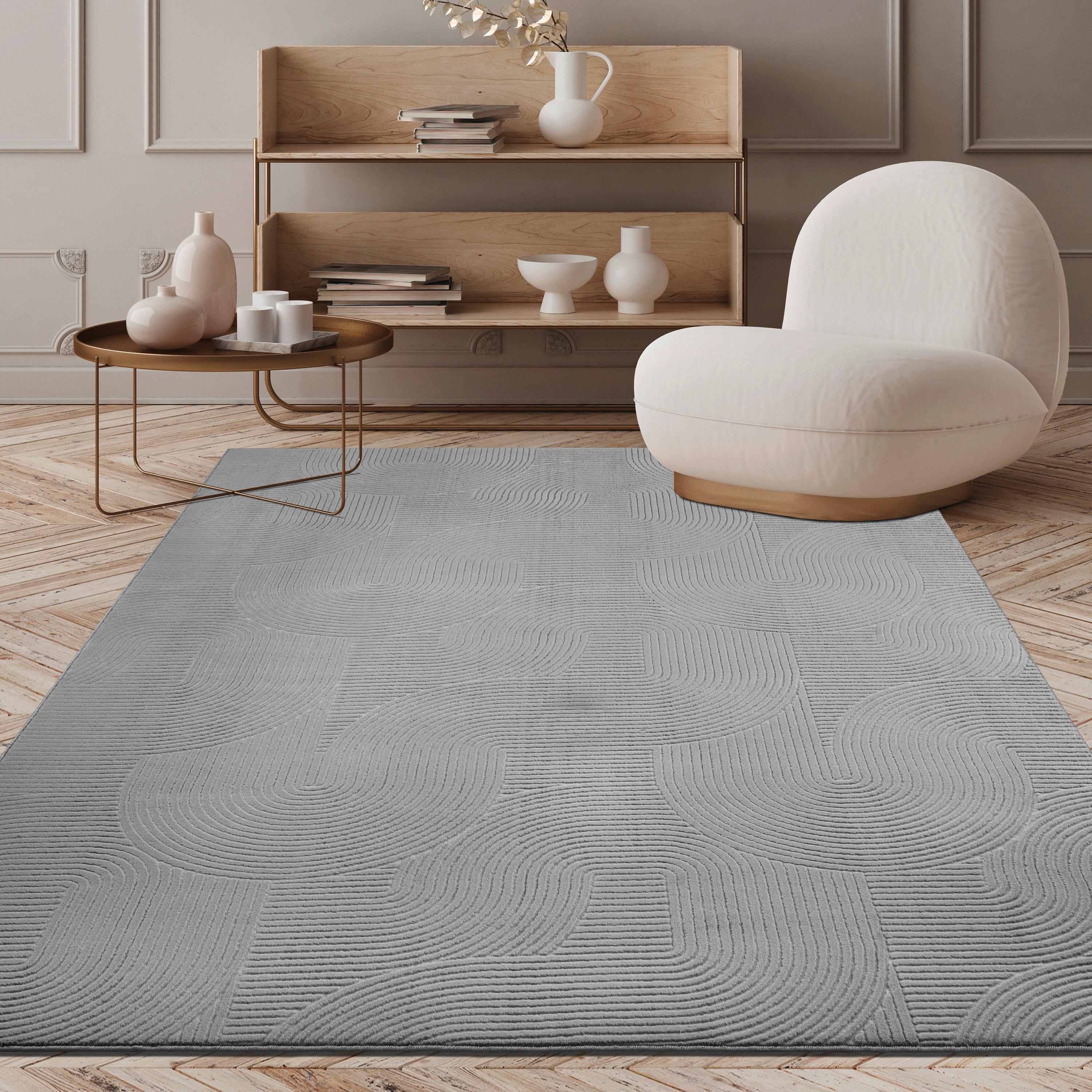 Läufer Stilo Grau ca. 80x300cm - Grau, KONVENTIONELL, Textil (80/300cm)