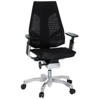 Drehstuhl Genidia Alufarben/Schwarz - Schwarz/Alufarben, MODERN, Kunststoff/Textil (57/107/46cm) - MID.YOU