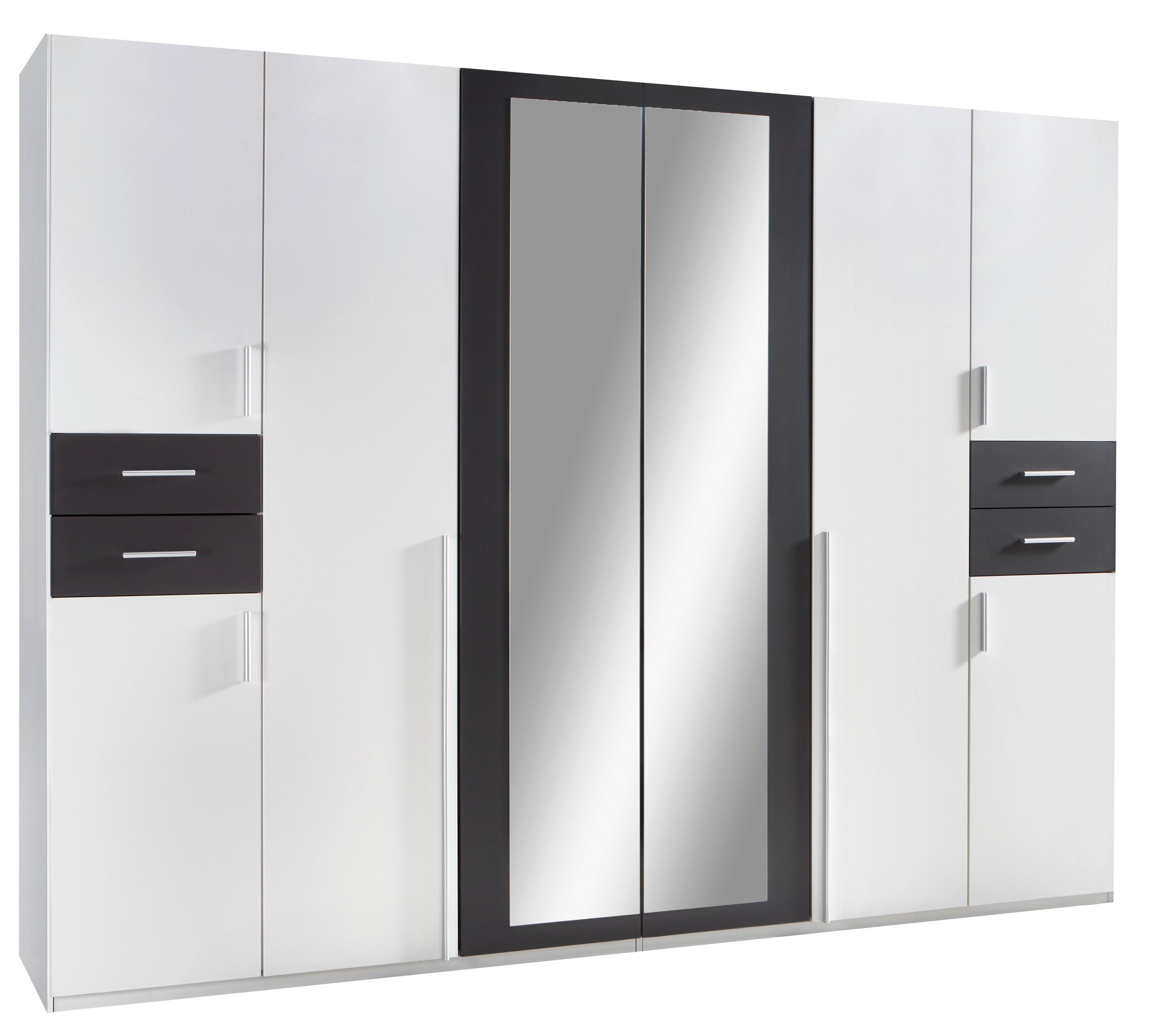 Ormar S Klasičnim Vratima Vegas - bijela/boje grafita, Basics, drvni materijal (270/208/58cm) - Modern Living