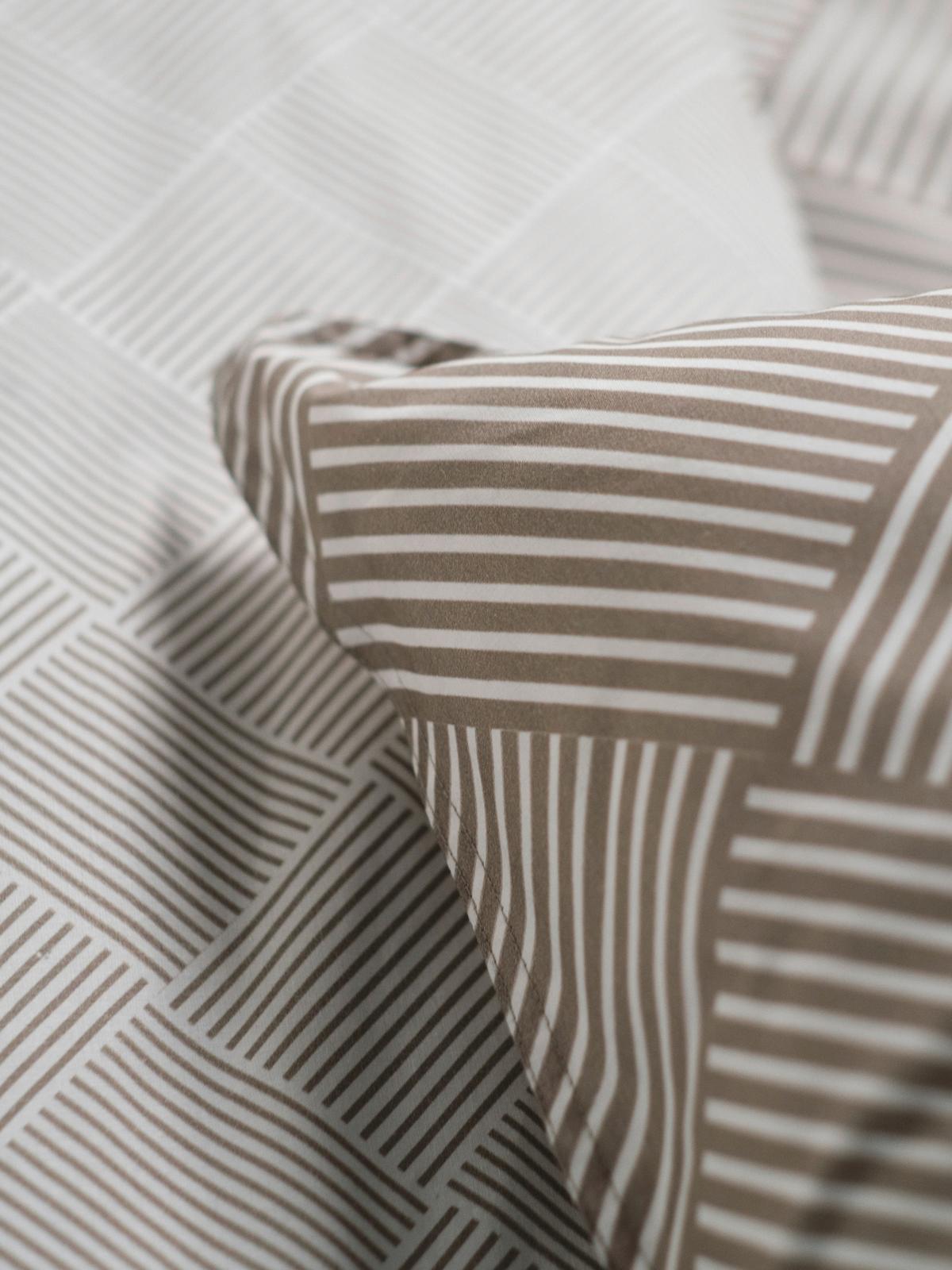 Ágyneműhuzat-garnitúra Joline - bézs/fehér, Natur, textil (70x90/140x200cm) - Bessagi Home