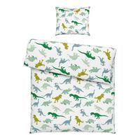 Kinderbettwäscheset DINO - Weiss/Grün, Textil (160/210cm) - Mömax