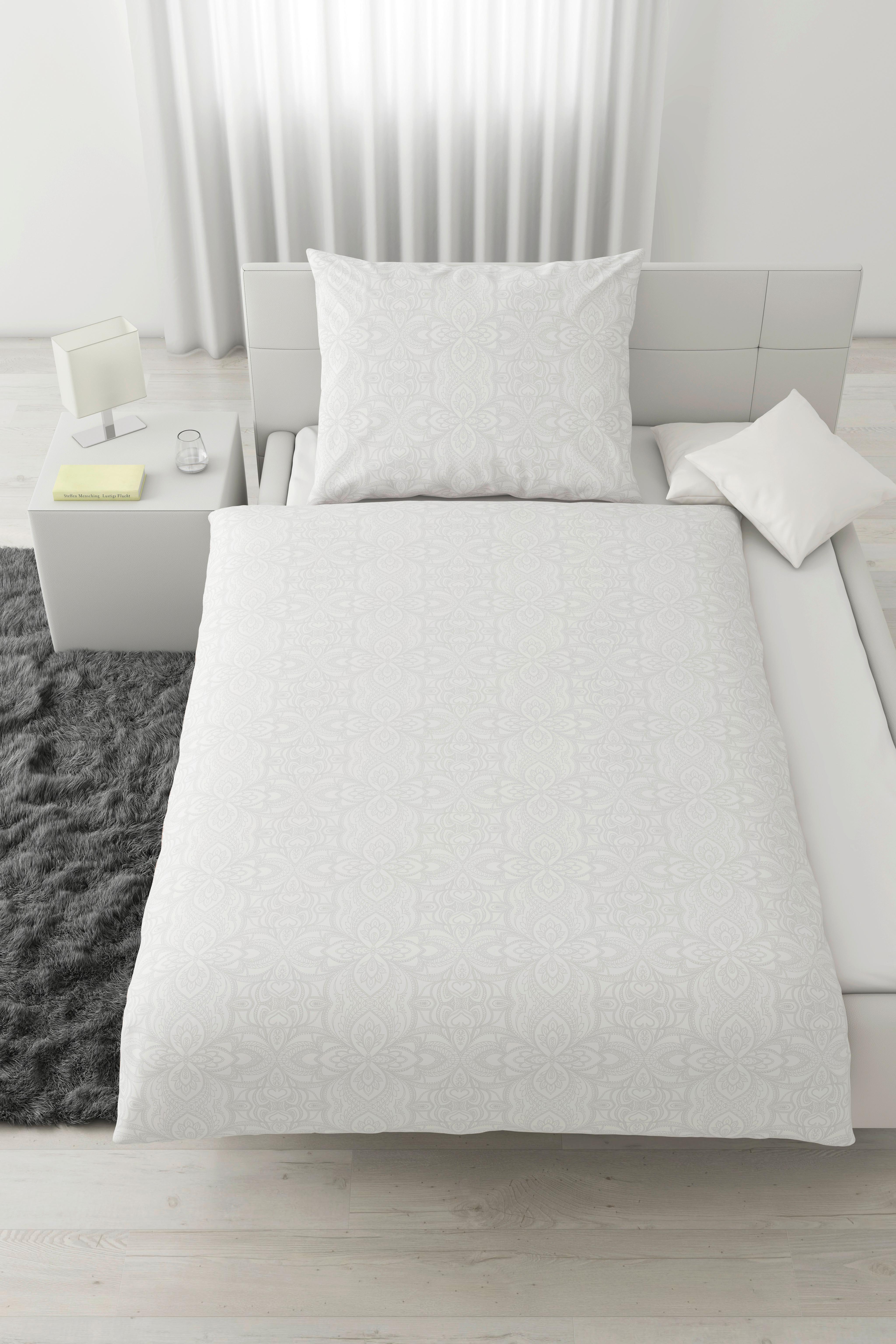 Lenjerie de pat New Maya cca. 140x200/50x70 cm - alb, Romantik / Landhaus, textil (140/200cm) - Mömax