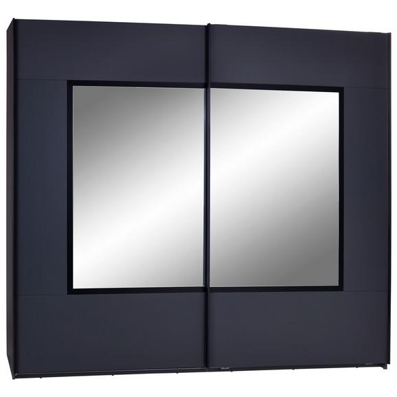 Dulap Cu Uși Culisante Toledo - grafit/negru, Modern, sticlă/compozit lemnos (240/210/60cm)
