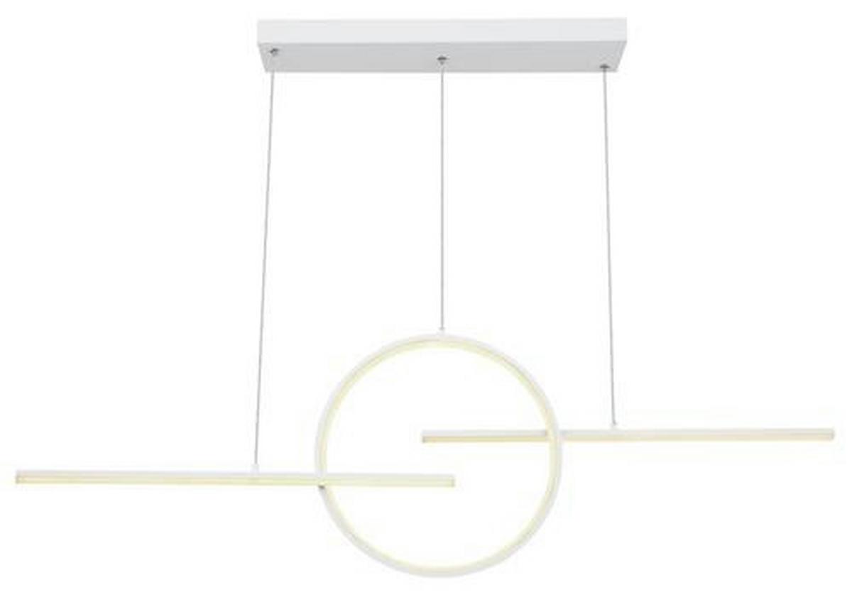 Viseča Led-svetilka Barral, S Sijalko - bela, Design, kovina/umetna masa (124/10,5/150cm) - Globo