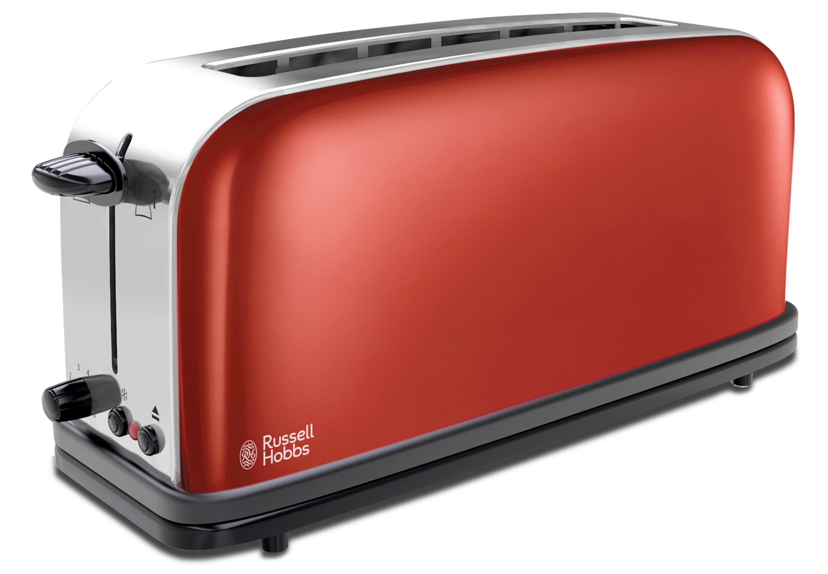 Kenyérpirító Russell Hobbs Colours Plus+ - piros, Modern, műanyag (43,8/18/22,8cm) - Russell Hobbs