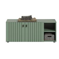 Klop Station, Sivozelena - črna/sivozelena, Design, kovina/leseni material (106/43/37cm) - MID.YOU