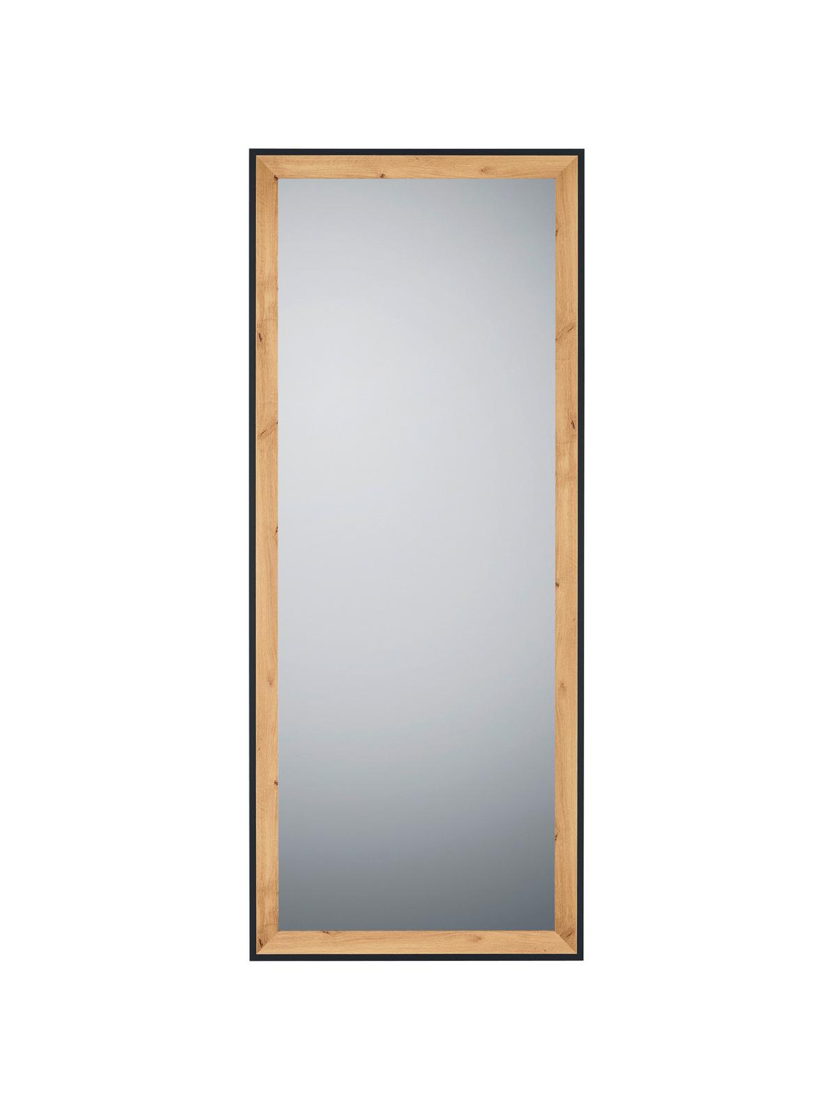 Fali Tükör 70x170cm Bianka - tölgyfa színű/fekete, Modern, faalapú anyag/Üveg (70/170cm)