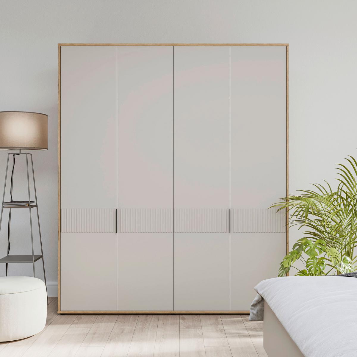 Ormar Seravel - boje hrasta/boje pijeska, Konvencionalno, drvni materijal/metal (179,3/214,3/59,4cm) - Modern Living