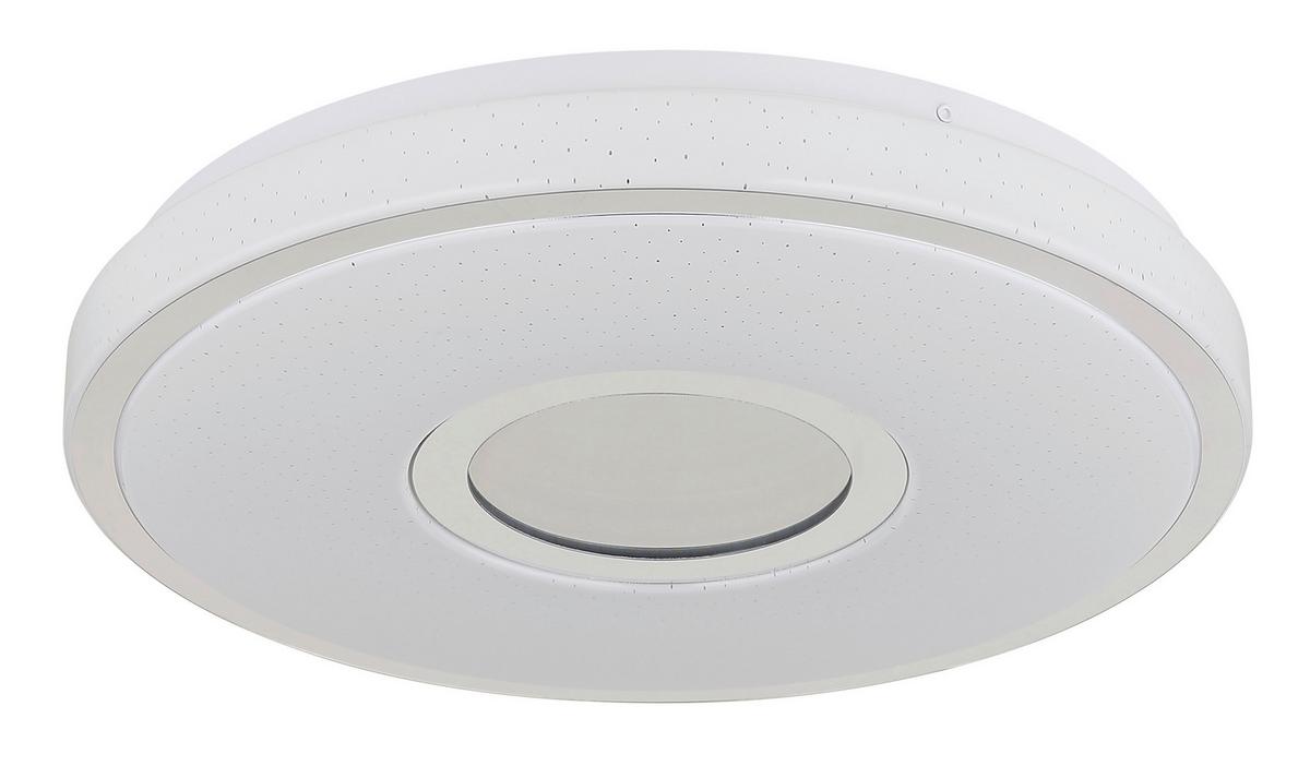 Led Stropna Svjetiljka Astania - bijela/boje kroma, Basics, metal/plastika (38/6,5cm) - Globo