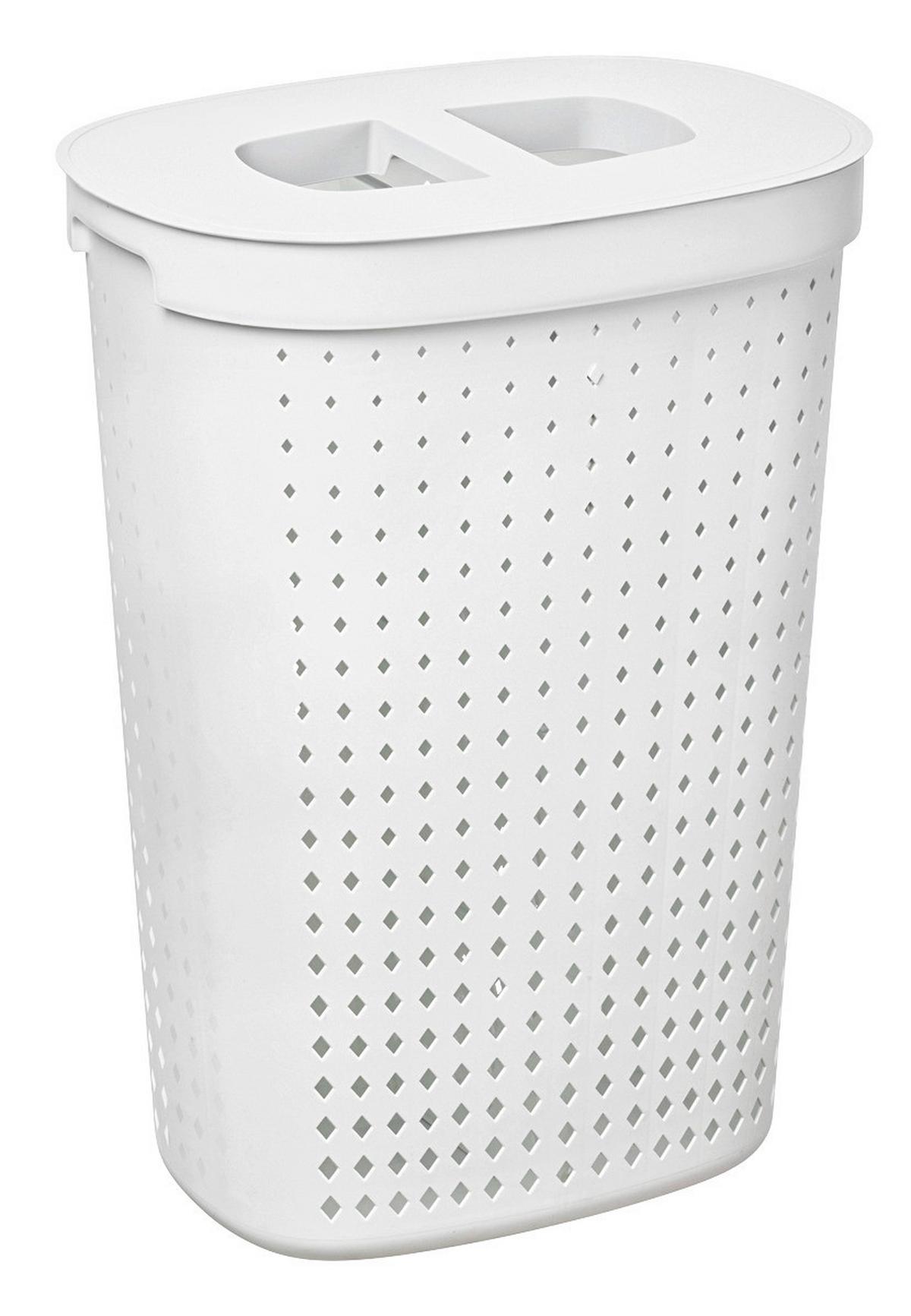 Coș de rufe clasic Seoul - alb, Modern, plastic (46/34/64cm) - Premium Living