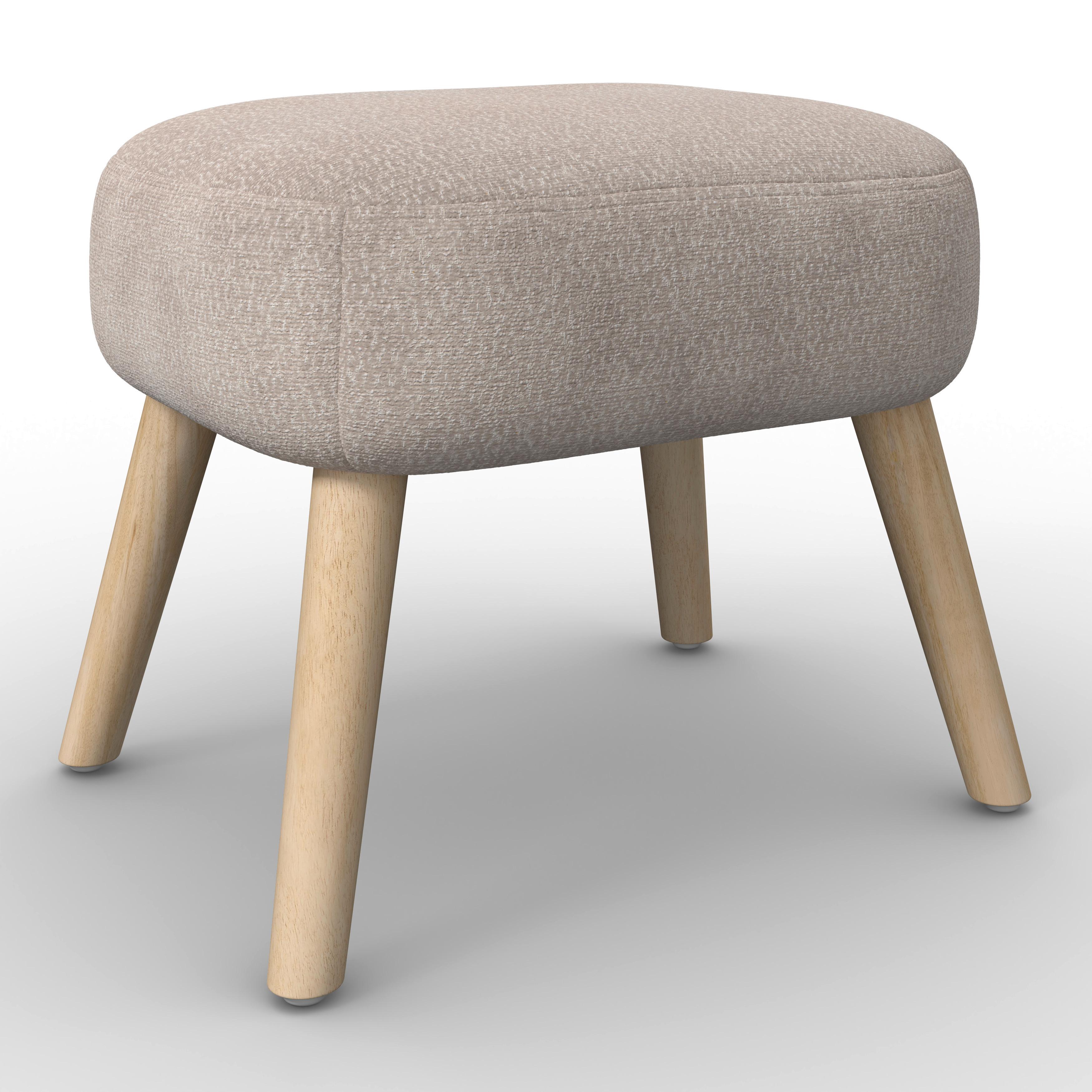 RELAXFÅTÖLJ SONJA - cremefärgad/naturfärgad, Modern, trä/textil (71/66/70cm) - Bessagi Home