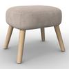 RELAXFÅTÖLJ SONJA - cremefärgad/naturfärgad, Modern, trä/textil (71/66/70cm) - Bessagi Home