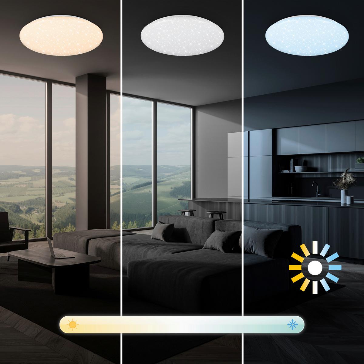LAMPA SUFITOWA LED 3874016 VERB - biały, Basics, tworzywo sztuczne/metal (56/8.5cm)