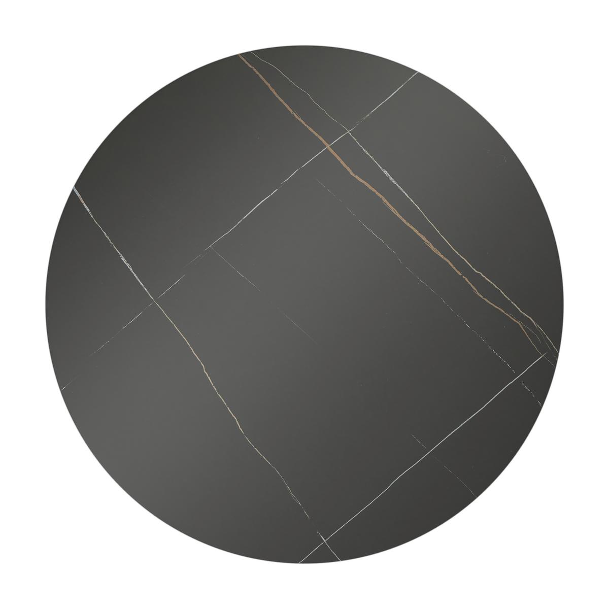 Couchtisch Pela Schwarz MDF - Schwarz, MODERN, Holzwerkstoff/Stein (90/90/45cm) - Bessagi Home