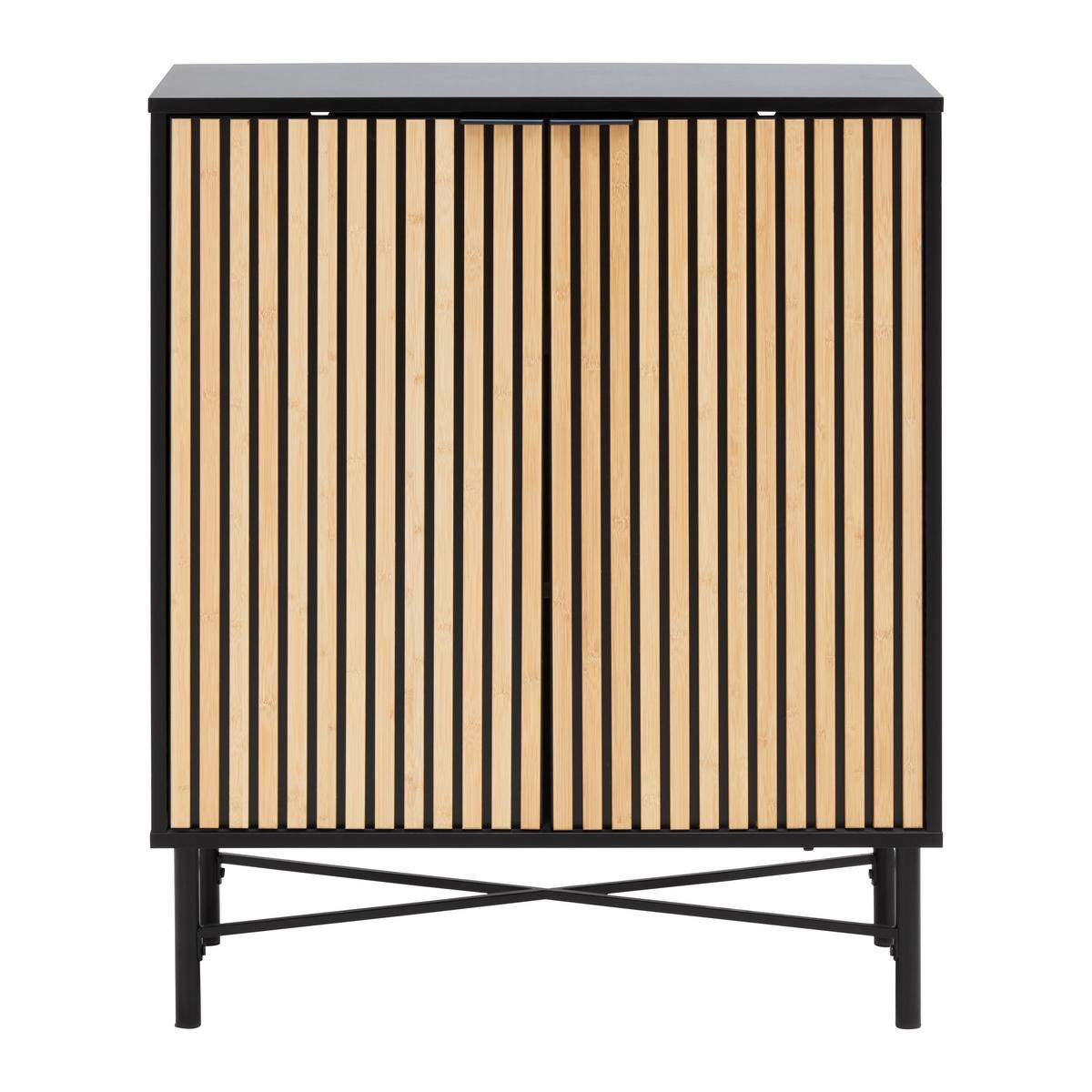 Komód Madrid - natúr színű/fekete, Modern, faalapú anyag/fém (76/90/35cm) - Mömax