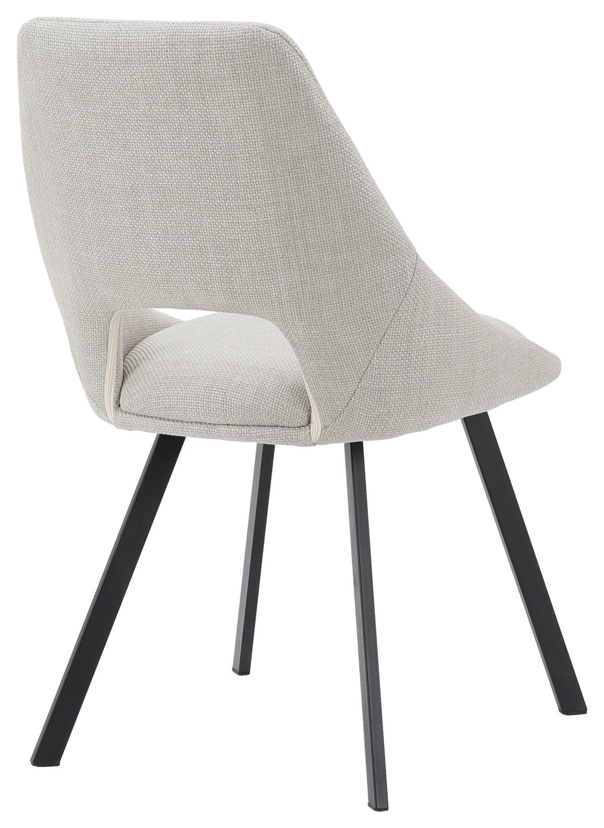 Stolica Alisa - bež/crna, Moderno, metal/tekstil (50/57/83cm) - Mömax