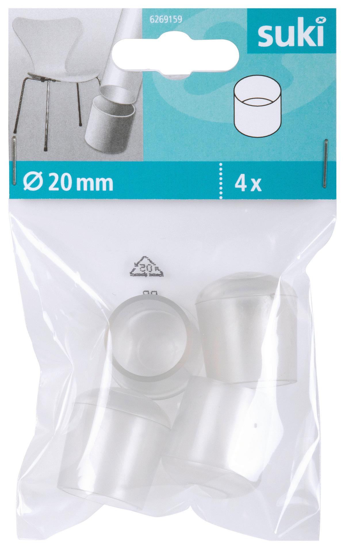 Székláb Védő Átm: 20mm, 4db - áttetsző, műanyag (2cm) - Suki