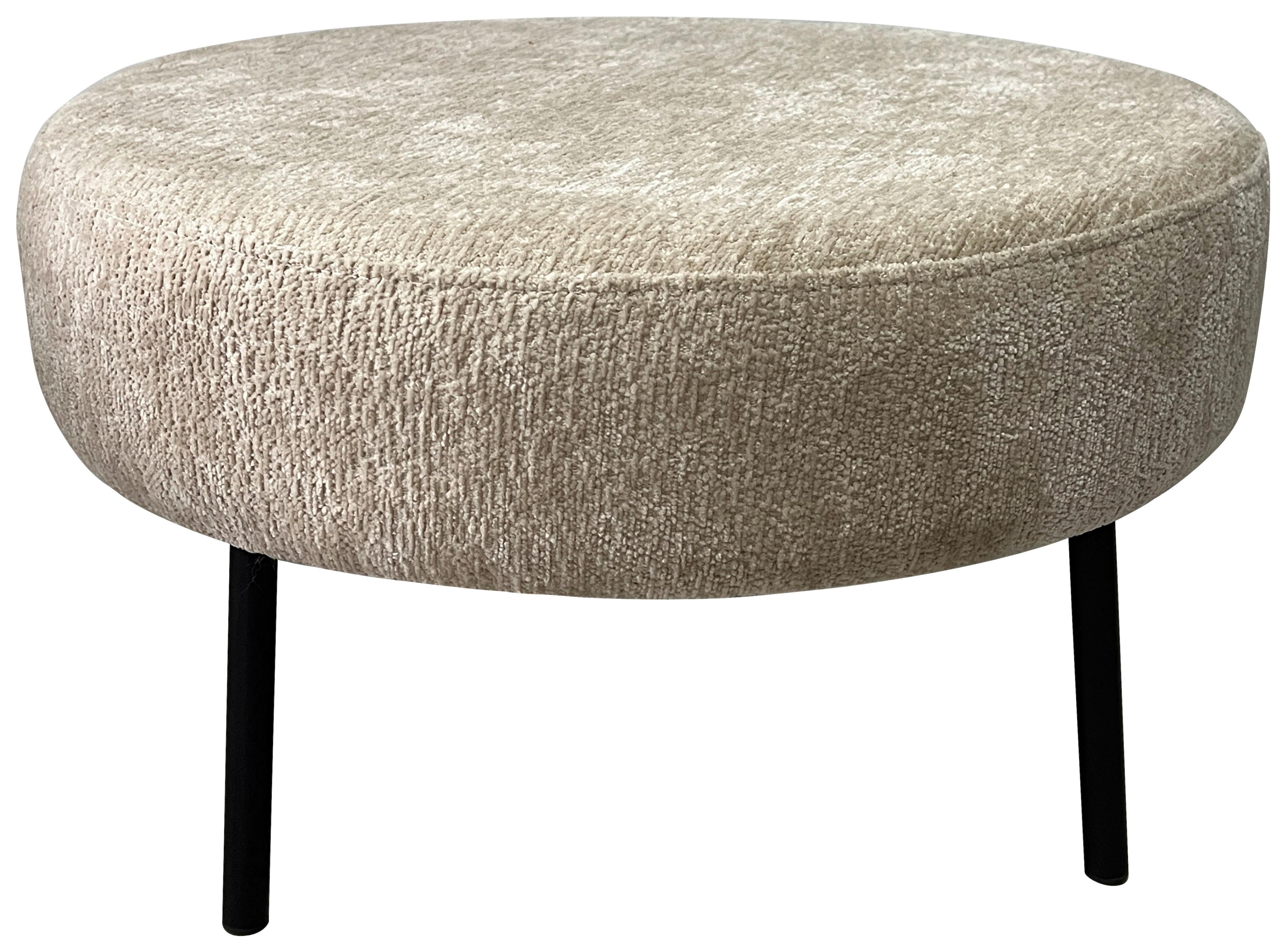 Tabure Clyde - bež/crna, Moderno, drvni materijal/metal (56/32/56cm) - Mömax