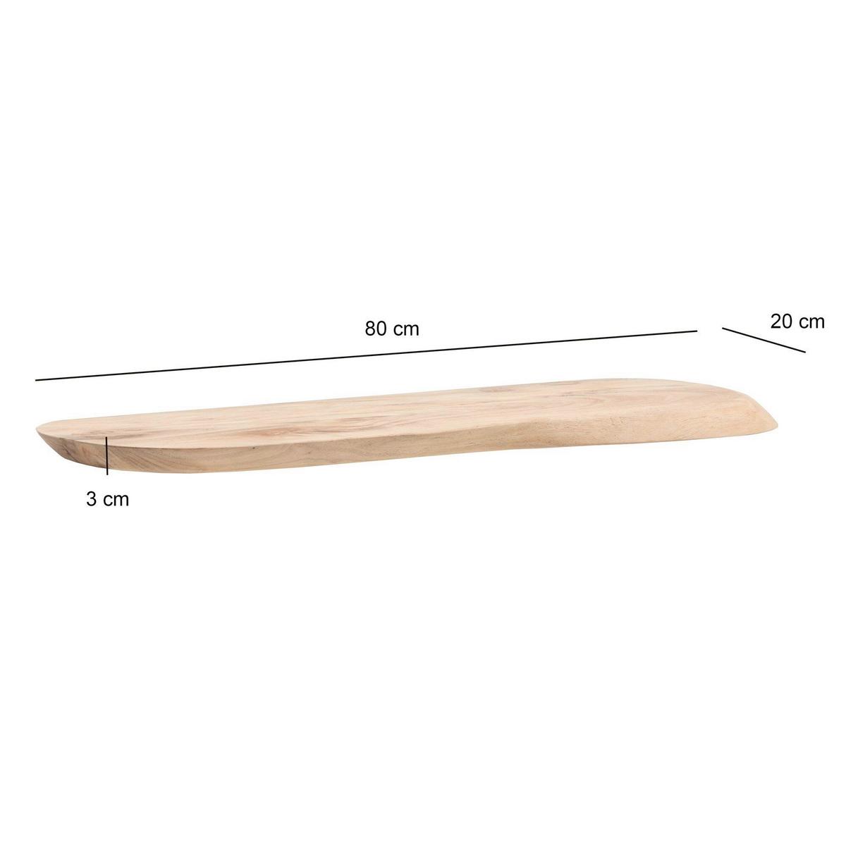 Wandboard Wl7.402 - Akaziefarben, Design, Holz (80/3/20cm) - Livetastic
