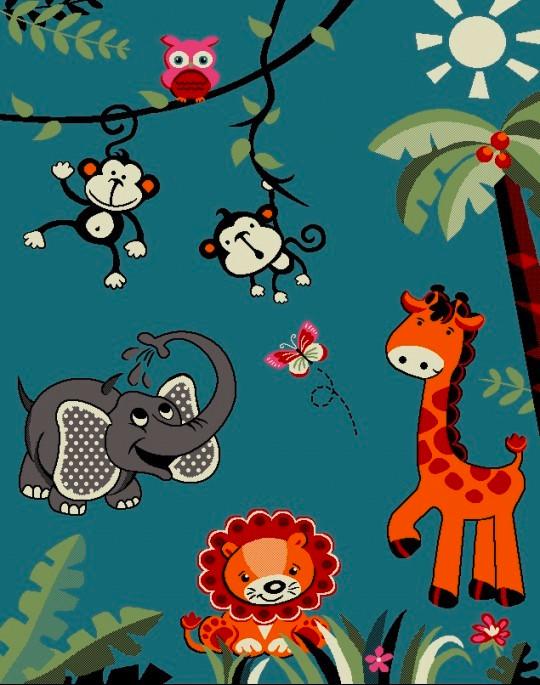 Kinderteppich Diamond Kids Orange/Türkis ca. 160x230cm - Türkis/Orange, Basics, Textil (160/230cm)