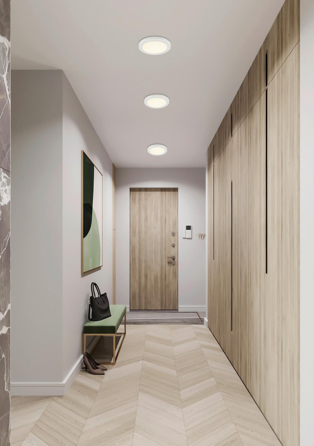 LED Mennyezeti Lámpa Lasse - fehér, Konventionell, műanyag (12,6/1,8cm) - Modern Living