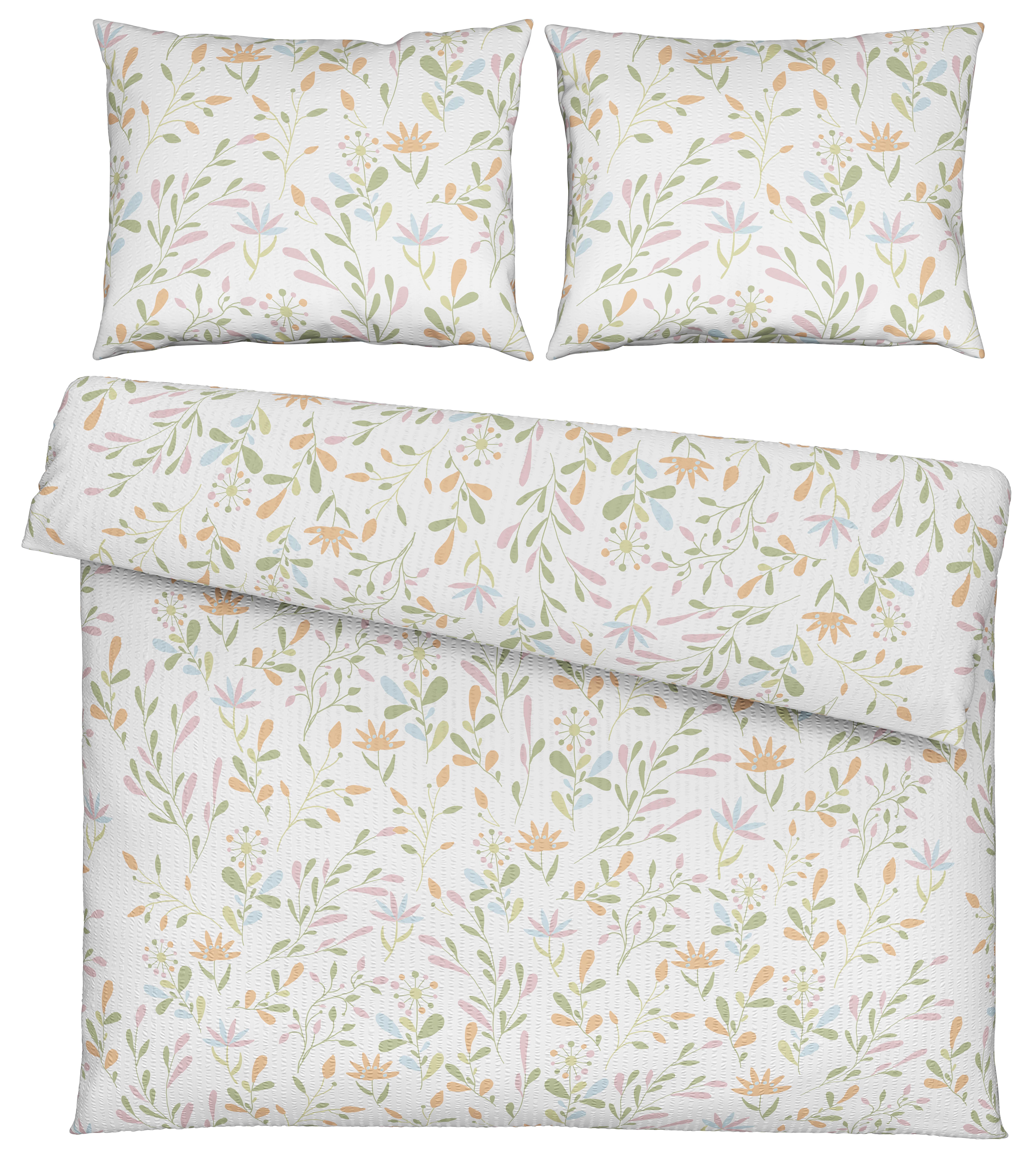 Bettwäsche Marina XXL Weiß ca. 200x220cm - Weiß, KONVENTIONELL, Textil (200/220cm) - Mömax