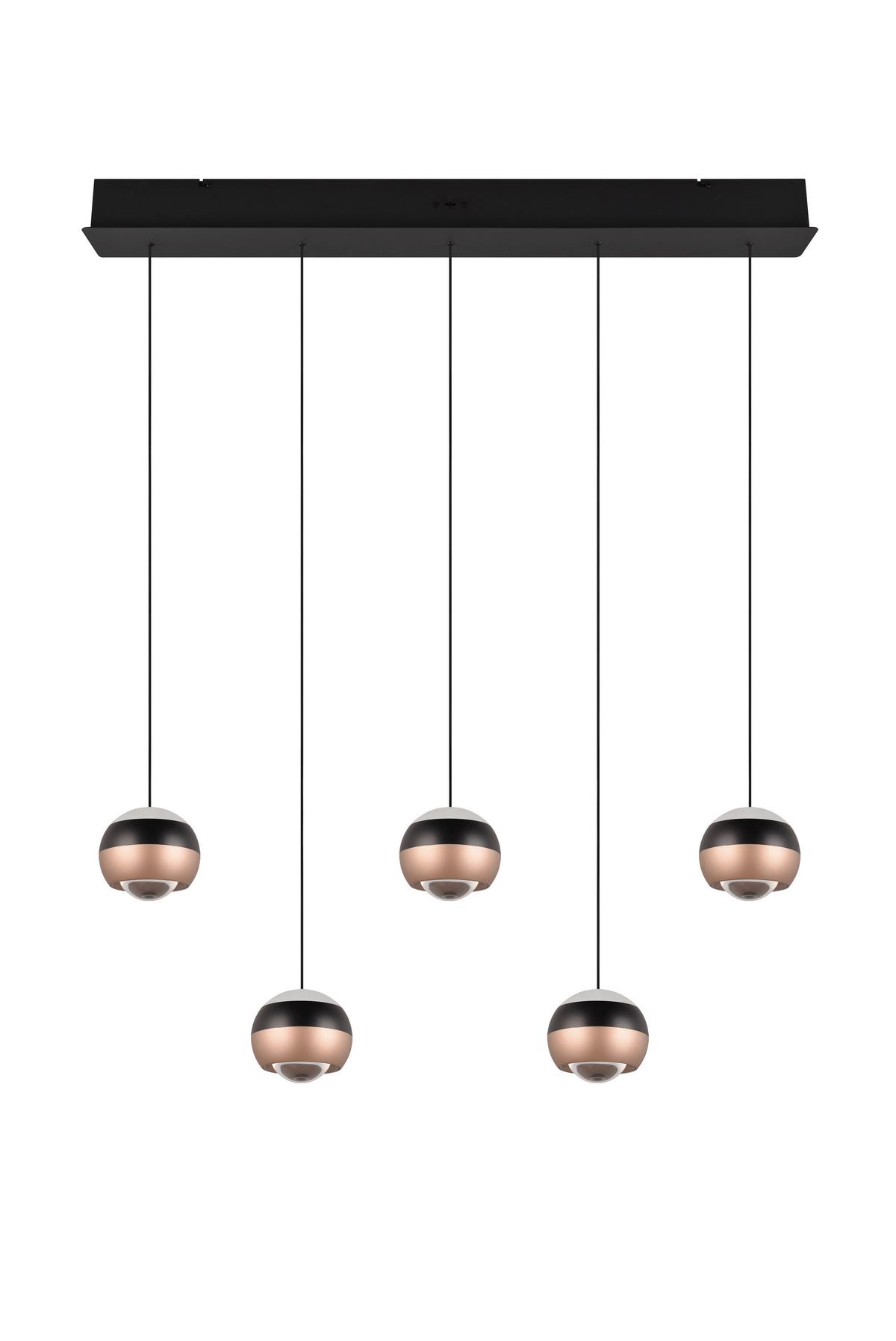 LAMPA WISZĄCA LED 344410532 ORBIT - czarny, Design, metal (100/10,5/200cm)