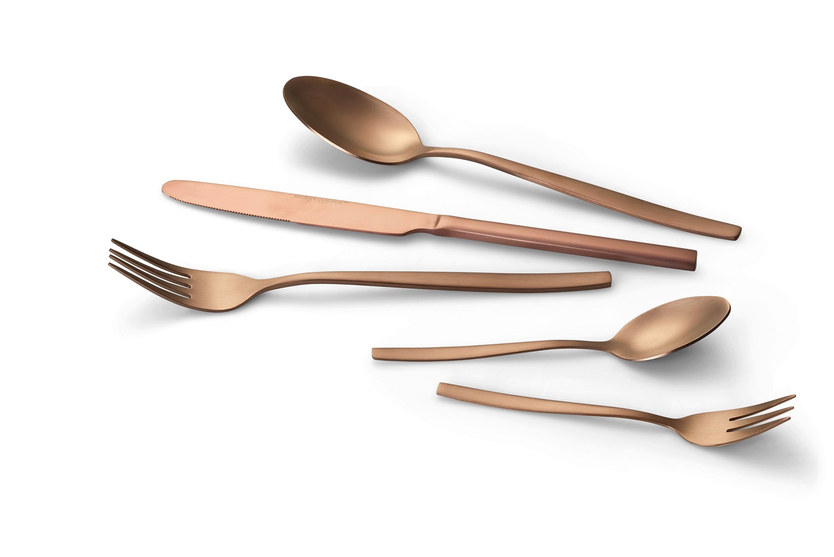 Jedilni Pribor Tavira, 30-Delni - barve brona, Basics, kovina - Echtwerk