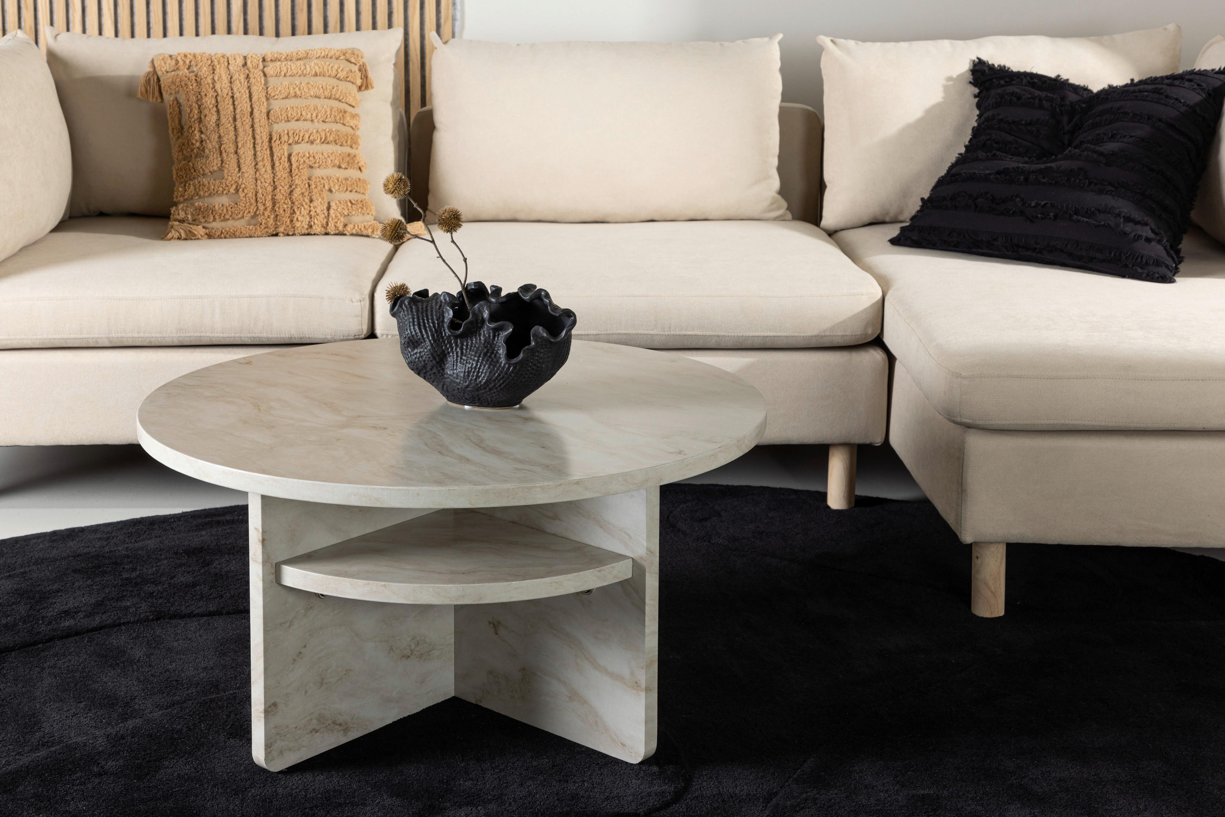 Couchtisch Ålesund ca. 85x85x42 cm Beige - Beige, Design, Holzwerkstoff (85/85/42cm) - Livetastic