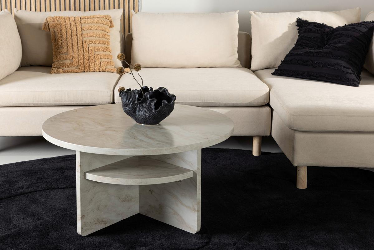 Couchtisch Ålesund ca. 85x85x42 cm Beige - Beige, Design, Holzwerkstoff (85/85/42cm) - Livetastic
