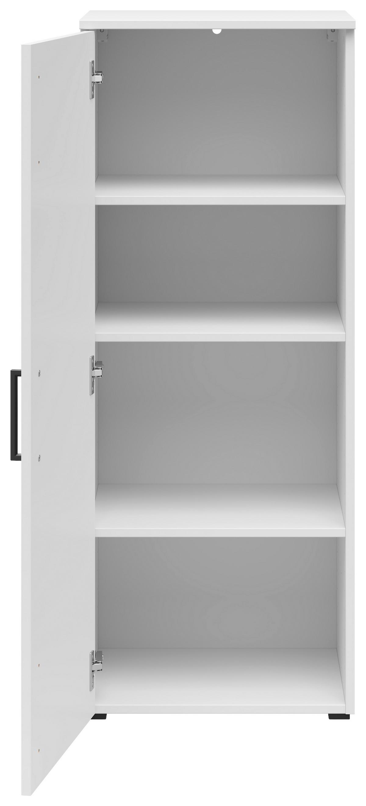 Komoda Multi - bijela/crna, Moderno, drvni materijal/plastika (45/115/40cm) - Modern Living