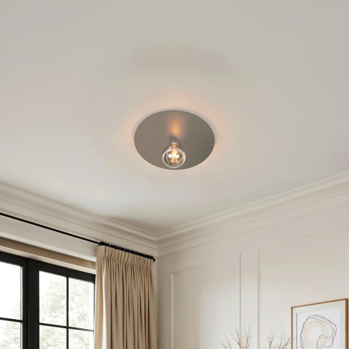LAMPA SUFITOWA 18680299 CHIO - taupe, Basics, metal (34/6,5cm) - BOPP