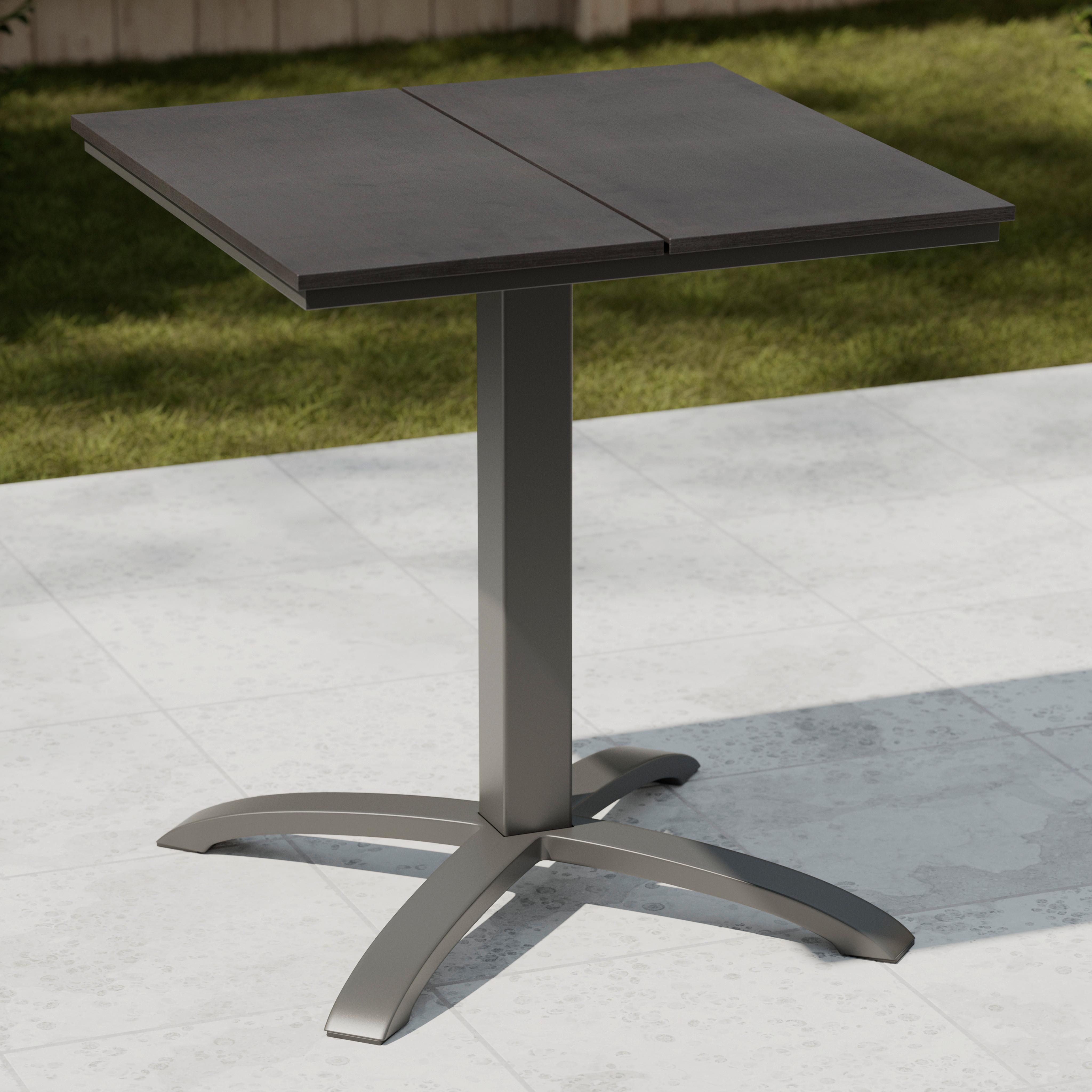 Gartentisch Florian 1 Schwarz 66x66x72cm - Schwarz, Basics, Kunststoff/Metall (66/66/72cm) - Mömax