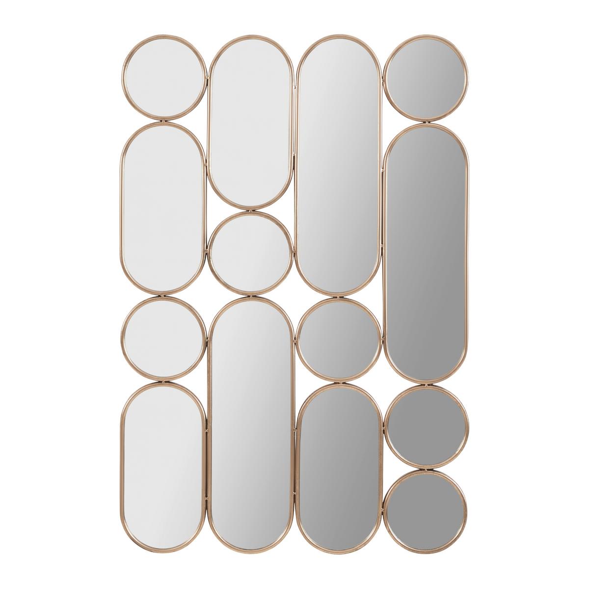 Wandspiegel ARCO Metallrahmen goldfarben - Goldfarben, ROMANTIK / LANDHAUS, Glas/Kunststoff (80/120/2,5cm) - Premium Living