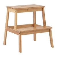 Tritthocker Bonny Naturfarben Bambus - Naturfarben, MODERN, Naturmaterialien (43/47/43cm) - Bessagi Home