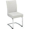 Schwingstuhl Weiß - Chromfarben/Hellgrau, MODERN, Textil/Metall (44/97/61cm) - MODERN LIVING
