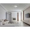 LED-TAKLAMPA BEFER - opal/silver, Modern, metall/plast (126,4/105,3/13cm)