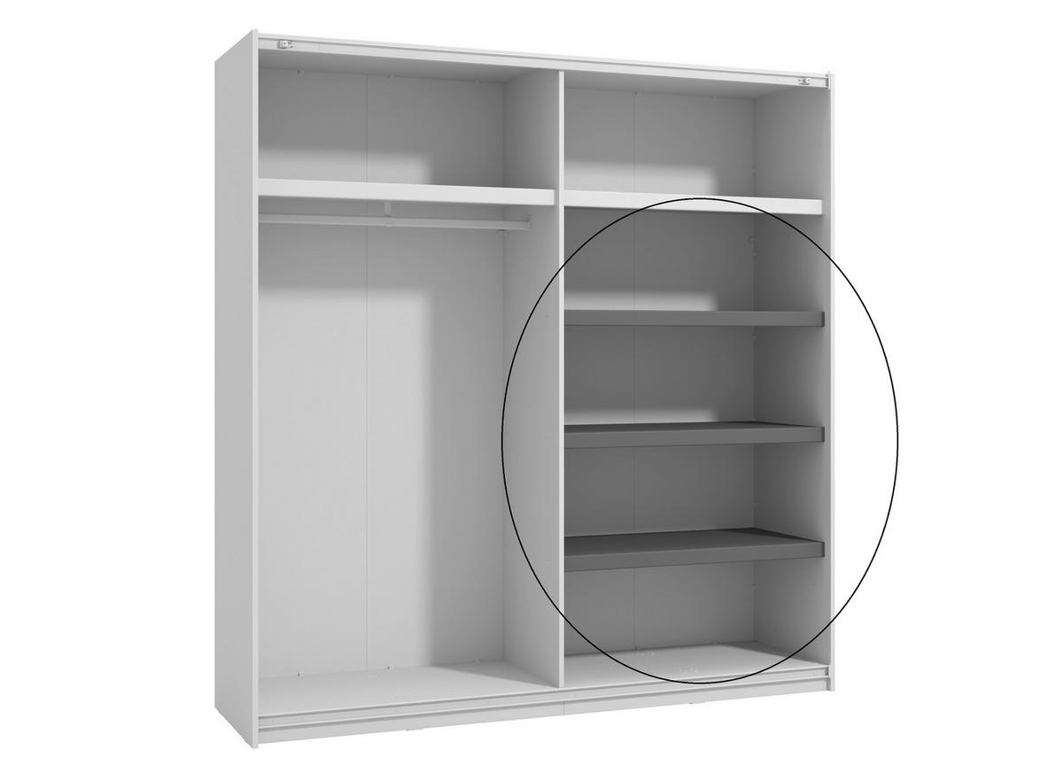 Einlegebodenset Zubehör in Grau, 3 Stk. - Grau, KONVENTIONELL, Holzwerkstoff (95,2/5/46,4cm) - Mömax