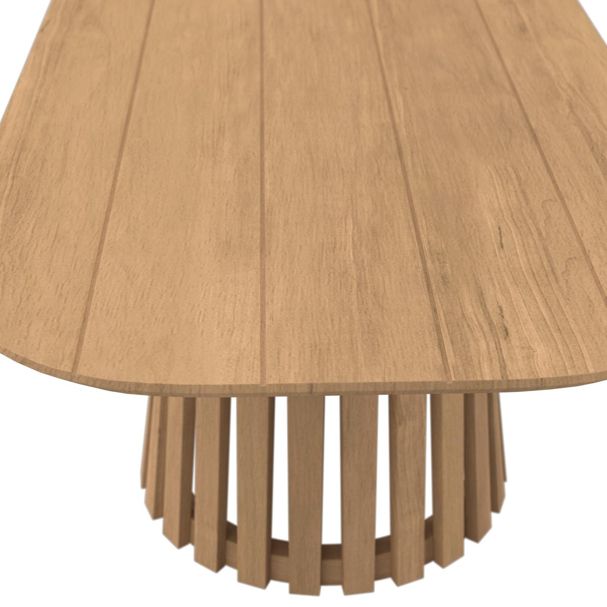 STÓŁ TARASOWY SORRENTO - kolor akacjowy/kolor drewna tekowego, Modern, drewno (100/35/50cm) - Ambia Garden