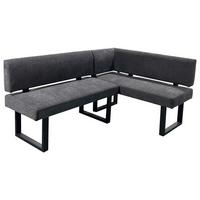 Eckbank Vancouver Grau/Schwarz - Anthrazit/Schwarz, Design, Textil/Metall (181,5/125cm) - MID.YOU